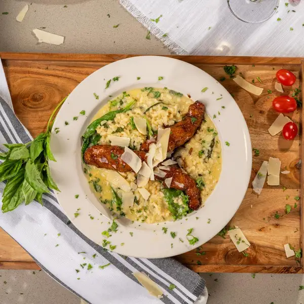 Sausage and spinach risotto