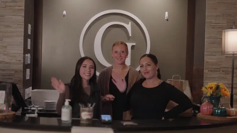 The Giardino's front-of-house team greeting guests at the host stand